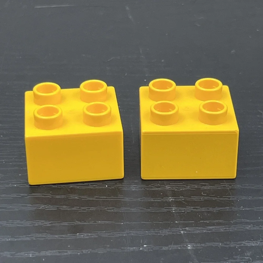 LEGO DUPLO Yellow Pumpkin Bricks Halloween Fall‎ 2x2 Lot of 2 Genuine Parts